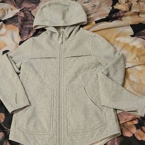 Ivivva quilted hooded zip up jacket girls size 10